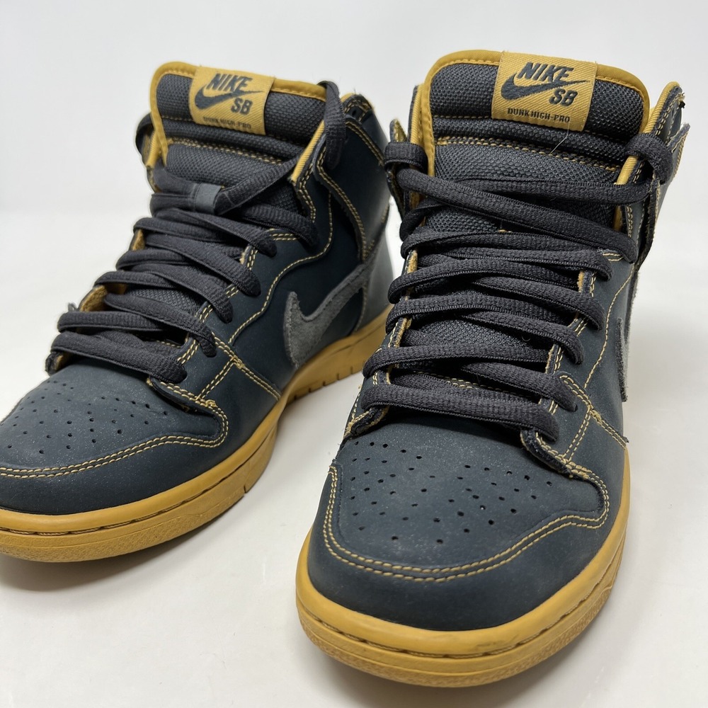 2011 Nike SB Dunk High Pro Sneakers 305050-007‎ Anthracite Men's Size 6.5 - Picture 8 of 12
